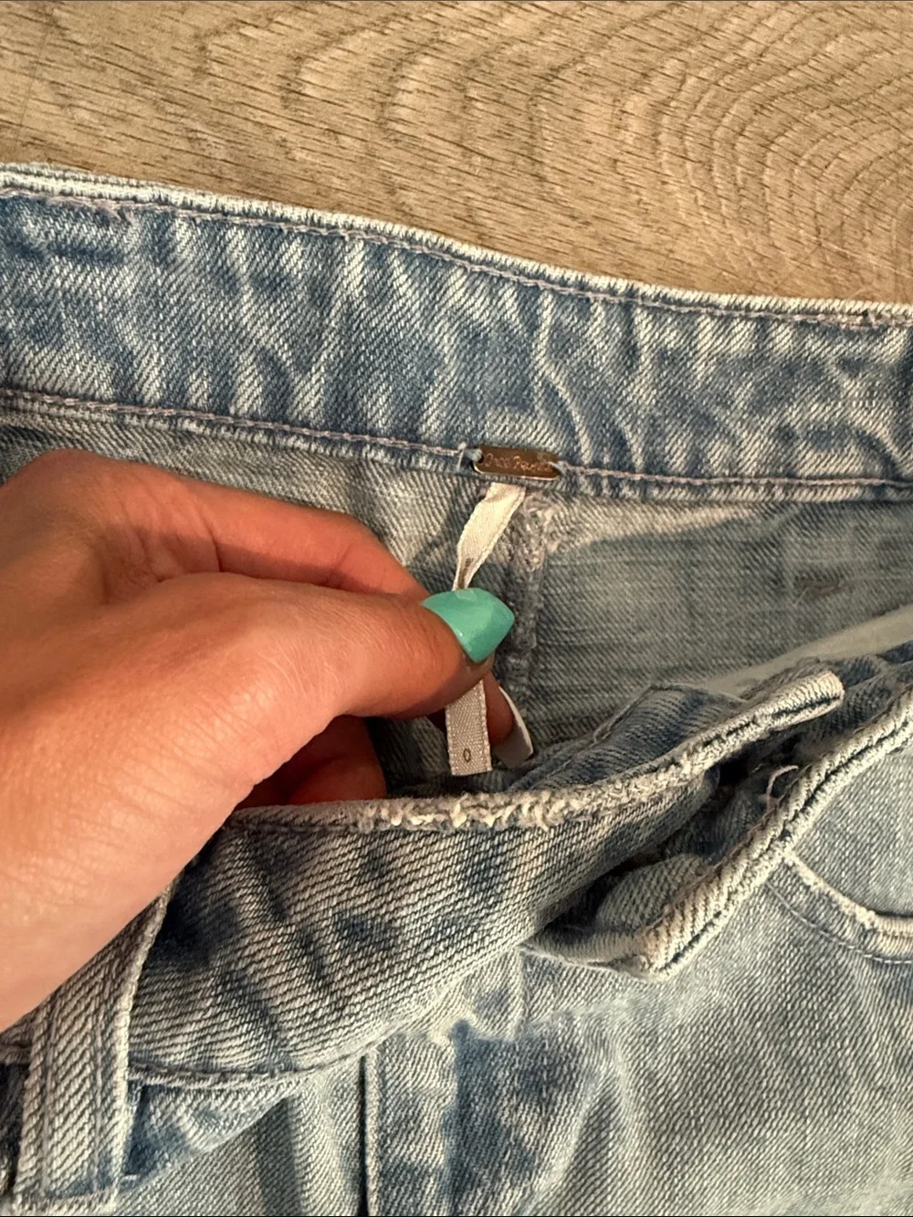 Free People Two Toned Denim Asymmetrical Going Rogue Skirt 💕